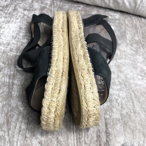 Nine West Boardwalk Sandals black size 9 platform espadrille - Picture 7 of 14